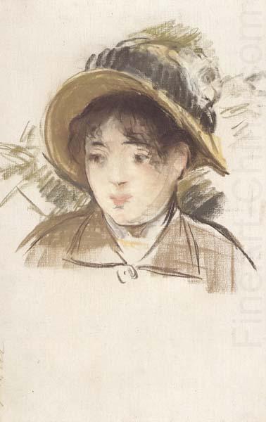 Edouard Manet Jeune fille en chapeau d'ete (mk40) china oil painting image